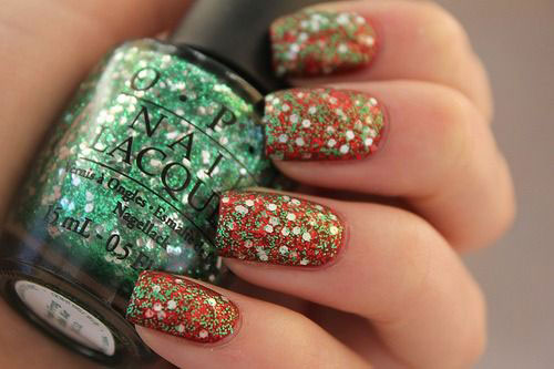 15 Red Green Gold Christmas Nail Art Designs Ideas Trends Stickers 2014 Xmas Nails 5