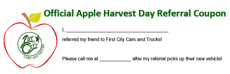 apple harvest day referral coupon